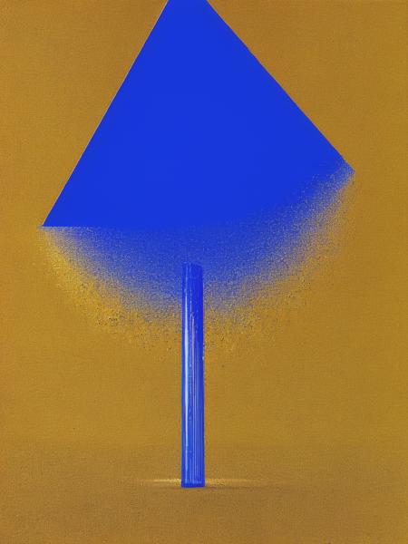 <lyco:YvesKlein:1.0> abstract illustration representing Fraud as a concept by Yves Klein