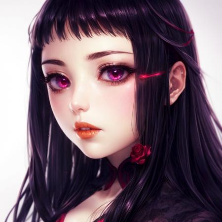 8k, 4k, intricate details, cinematic lighting, stunning environment, ornate, (realistic:1.1), detailed face, detailed eyes, detailed shadows, 1girl, \m/, bangs, black hair, black thighhighs, breasts, flat chest, gloves, hair over one eye, highleg leotard, jack-o'-lantern, long hair, looking at viewer, lowleg bikini, mir, parted lips, pauldrons, purple eyes, red eyes, rose, sidelocks, streaked hair, thighs, two-tone hair, uncensored, underboob, underboob cutout, very long hair, <lora:CHA_Mir:0.8>, <lora:1_ADD_Detail:1.1>