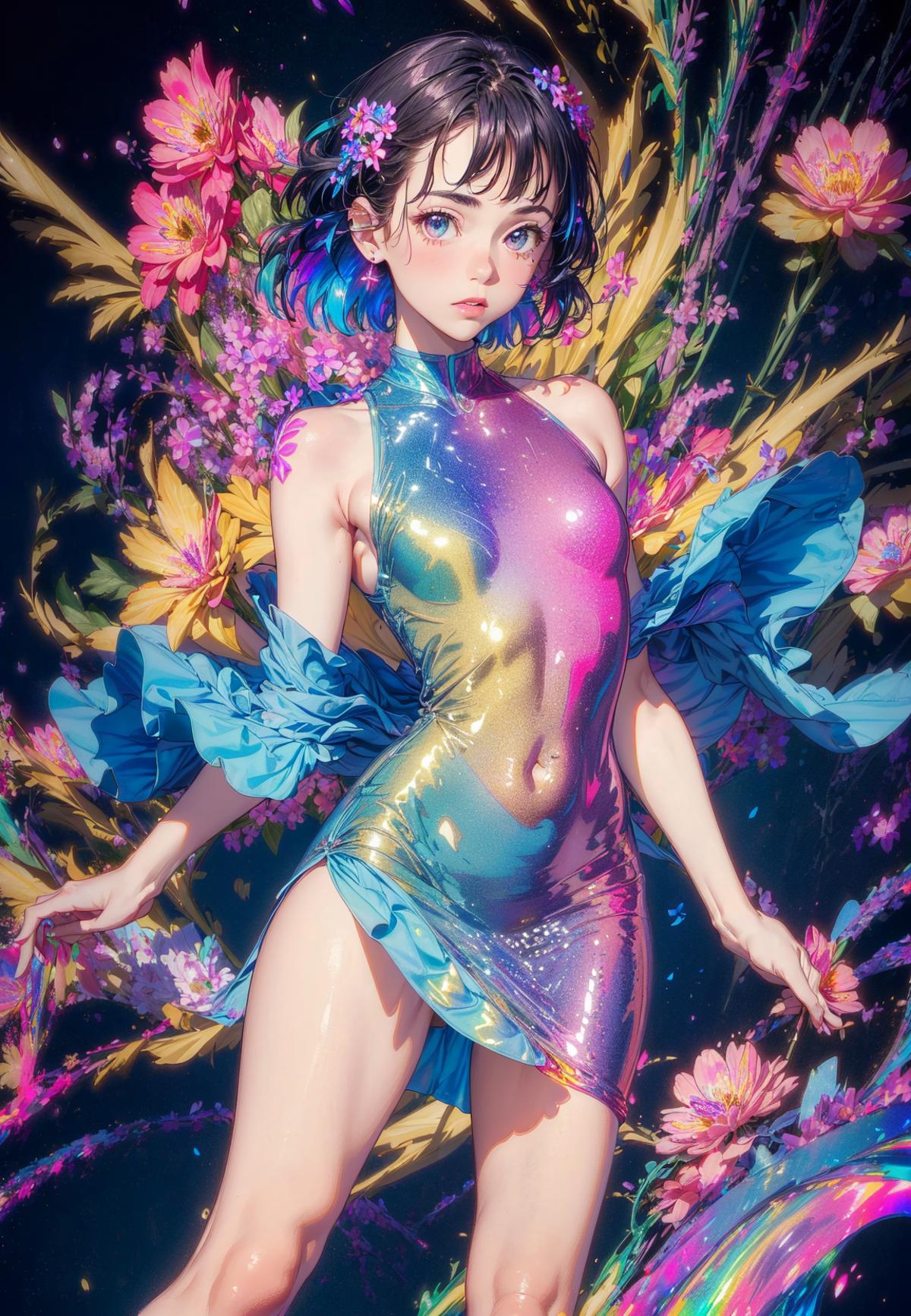 concept:holographic clothing 镭射服装 image by Minlyva