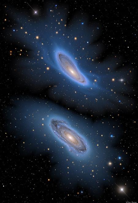 Matter creates a play, gas clouds in galaxy clusters have a too little mission,
While wearing dark halos of matter
They would need four times of their gravity erudition
To silence our question's patter, (about the)
Dark matter mystery,
Blackbody spectrum,
An interstellar medium
We're tracing lost energy
That's swallowed by an unplanetary tum
At the worlds bivium
Like a shadow to the starfeild's determinism,
The invisible twin follows its pace
Comprehensible monism changed to indefinable pluralism
Is it super-symmetry's surrounding face? (in a)