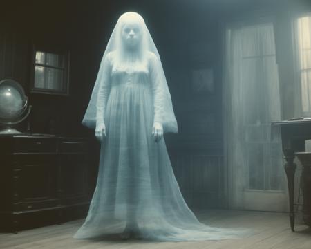 a full body photo of a transparent ghost girl, 60s <lora:Aether_Ghost_v1_LoRA:0.5>