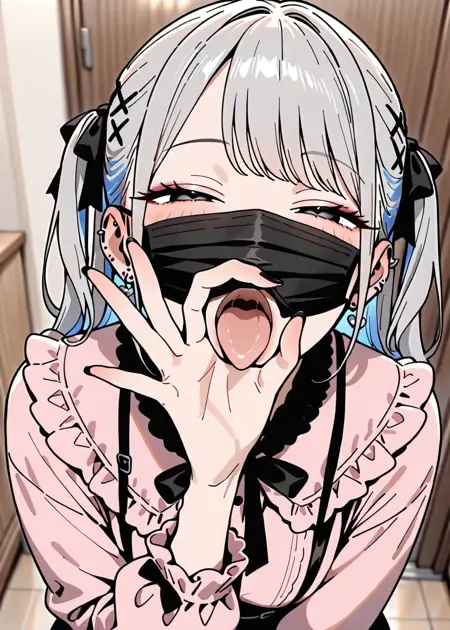 hanamask / fellatio under mask