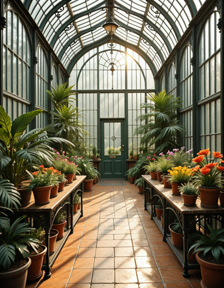 Victorian-style glass greenhouse illu v1.0