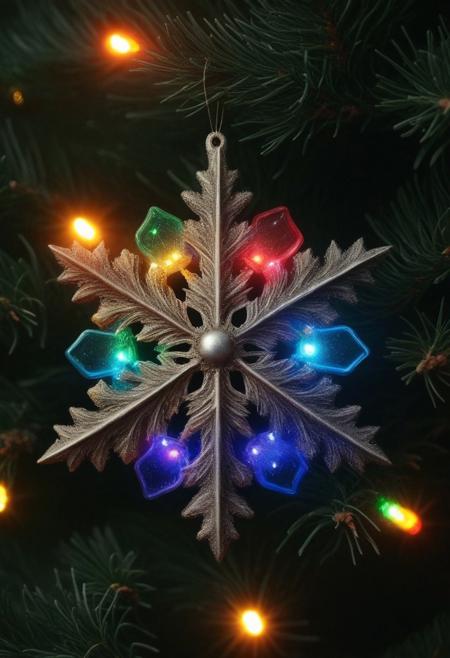 Decoration Shiny Snowflake Shaped Ornaments. Christmas Tree, 
Rainbow Solar Changing Lights and Colors. To All You Wonderful Creative Artist. May God Bless You All. I Had a Blast Creating Art and Sharing Art and Viewing All Your Wonderful Artwork. Creating Art Brings Me So Much Joy. I Love Color, 
and Abstract and All Kinds of Art. I Love Jesus Artwork. He Inspires Me! Hope You Have A Wonderful Day! Love Mrs. Darlene Gauthier.