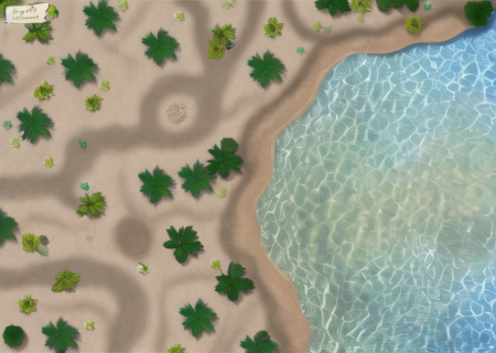 a map of a tropical island with a pool, <lora:Wild2-10:0.85>