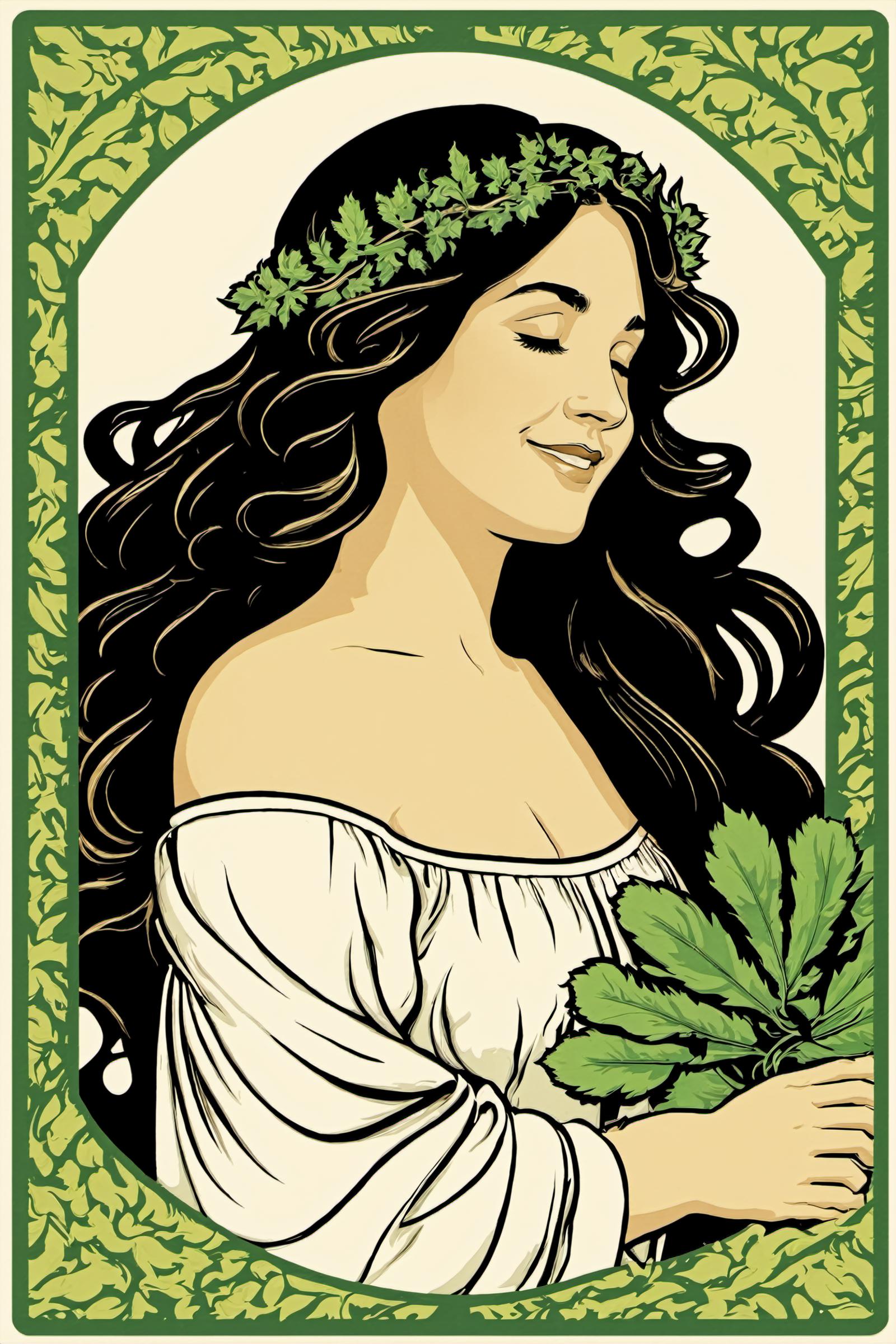 Inspired by Mucha (Art Nouveau) image by duskfallcrew