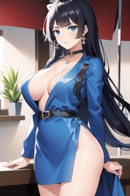 masterpiece, best quality,1girl, (solo:1.3),standing,
Fuzi,long hair,black hair,blue eyes,huge breasts,