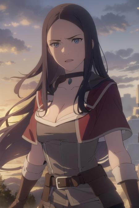 tetragilcrest, <lora:tetra gilcrest-lora-nochekaiser:1>,
tetra gilcrest, long hair, black hair, (grey eyes:1.5),
BREAK gloves, cleavage, boots, choker, belt, pants, fingerless gloves,
BREAK outdoors, forest, nature, grass, trees, sun, sky, clouds,
BREAK looking at viewer, (cowboy shot:1.5),
BREAK <lyco:GoodHands-beta2:1>, (masterpiece:1.2), best quality, high resolution, unity 8k wallpaper, (illustration:0.8), (beautiful detailed eyes:1.6), extremely detailed face, perfect lighting, extremely detailed CG, (perfect hands, perfect anatomy),