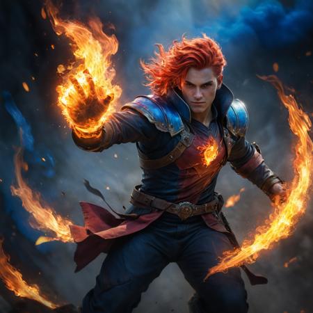 pyromancer holding rainbow fire in his hand âv 5.2 ,trending on artstation,<lora:d\EnvyActionShotXL01:0.8> ,action shot,cinematic,  details,  , masterpiece,<lora:xl_more_art-full_v1:0.96>
