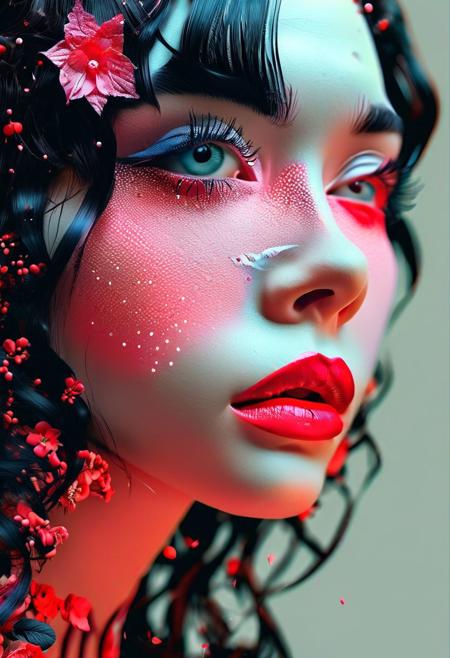 (score_9, score_8_up:1.1),(masterpiece:1.1), (best quality:1.1),(aesthetic:1.1), (dim colors:1.2), She walks like an angel walks
She talks like an angel talks
And her hair has a kind of curl
To my mind, she's my kind of girl
She's wise like an angel's wise
With eyes like an angel's eyes
And a smile like a kind of pearl
To my mind, she's my kind of girl, Moon profile + halftone pattern + editorial illustration of the memento morti + higly textured, genre defining mixed media collage painting + fringe absurdism + award winning halftone pattern illustration + simple flowing shapes + subtle shadows + paper texture + minimalist color scheme + inspired by zdzisaw beksiski,  hd, RAW photograph, masterpiece, top quality, best quality, official art,highest detailed, atmospheric lighting, cinematic composition, complex multiple subjects, 4k HDR, vibrant, highly detailed, Leica Q2 with Summilux 35mm f/1.2 ASPH, Ultra High Resolution, wallpaper, 8K, Rich texture details, hyper detailed, detailed eyes, detailed background, dramatic angle, epic composition, high quality , (8k, RAW photo, highest quality), hyperrealistic,