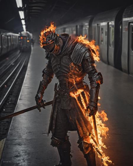 cndrlord man in armor man in flaming armor