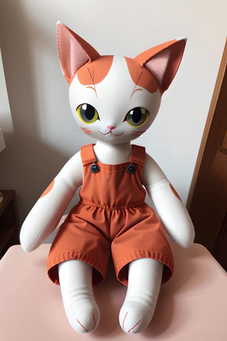 {high quality}, masterpiece, illustration, 
a cute cat doll, 
<lora:PAseer的可爱小人偶:1>