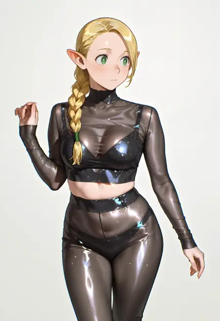 Glitter Transparent Pants & Crop Top