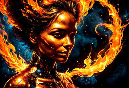 Silhouette real, breathtaking detailed, masterpiece, lovely, charming, awe-inspiring, radiant, magnificent. (real female withvibrant orange glowing smoldering accent and shiny gold color scheme:1.02). glossy.
<lora:InkArtXL_1.2:0.4> <lora:FaeTastic:0.35> . award-winning, professional, highly detailed . extremely high-resolution details, photographic, realism pushed to extreme, fine texture, incredibly lifelike, high contrast, well defined, realistic skin, detailed skin.