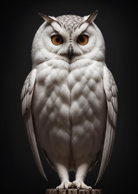 award winning wildlife (medium long shot:1.4), 35mm film movie still, ultra photorealistic, photorealism, ghostly white owl, eyes holding secrets ,looking at viewer, taken with hasselblad H6D 100c, the HCD 24mm lens, hazy mood, cinematic dramatic lighting, cold muted colors, (DOF:1.4), sharp focus, (perfect real extremely details), amazing fine detail, absurdres, hyper realistic lifelike texture, dramatic lighting