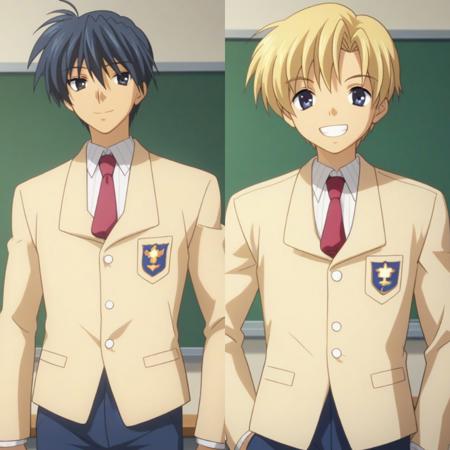 Tomoya Okazaki & Youhei Sunohara from Clannad V1