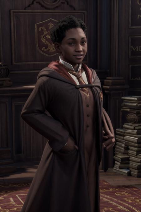 natty gryffindor robes dark-skinned female