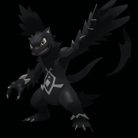 pokemon, Black Background, solo, masterpiece, high quality, best quality, high-definition, ultra-detailed, midnight