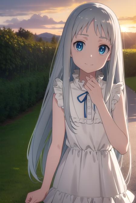 meikohonma, <lora:meiko honma s1-lora-nochekaiser:1>,
meiko honma, long hair, blue eyes, grey hair, smile,
BREAK dress, sleeveless, sleeveless dress,
BREAK outdoors, house, fields, grass, sky, sun, clouds,
BREAK looking at viewer, (cowboy shot:1.5),
BREAK <lyco:GoodHands-beta2:1>, (masterpiece:1.2), best quality, high resolution, unity 8k wallpaper, (illustration:0.8), (beautiful detailed eyes:1.6), extremely detailed face, perfect lighting, extremely detailed CG, (perfect hands, perfect anatomy),