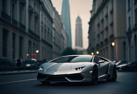 cinematic film still <lora:a1bs2trac1t-Illust:1>,a1bs2trac1t style,, a silver lambo lambo lambo lambo lambo lambo lambo,, <lora:Bernardo Cavallino CLIP-000004:1>,Bernardo Cavallino vehicle,, a futuristic city with a futuristic looking building,<lora:Metroplex-Futuristic-000006:1>,futuristic city backgrond,futuristic city scape,stunning sci-fi concept art,<lora:Metroplex Base:0.3>,a city, . shallow depth of field, vignette, highly detailed, high budget, bokeh, cinemascope, moody, epic, gorgeous, film grain, grainy