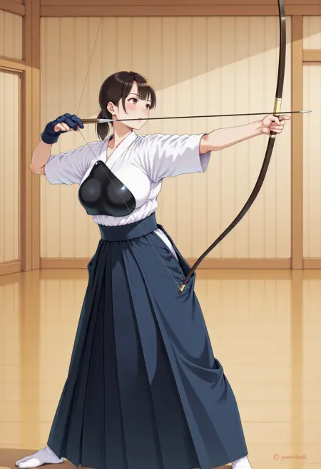 Kyudo aiming / 弓道-会 (Pony/SDXL/SD1.5/Flux/IL/NAI)