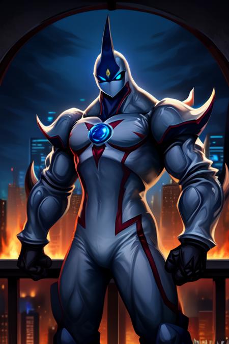 e-hero-neos muscular male bara 1boy