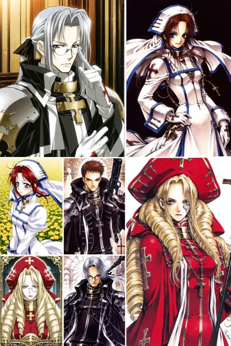 [illustrious XL] 4 in 1，《Trinity Blood》/《圣魔之血》THORES柴本 & Nakajima Atsuko/中岛敦子- Artist Style