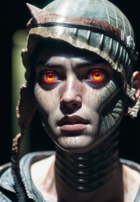 Movie, ((Face close up)), best quality, clear graphics, torch light, (The detail is clear to every hair on the face), 1girl, demonic, evil, nsfw, sexy woman, eye depth, (brother moons), (dead space) ,science fiction, (beautiful glowing red eyes), photo realistic, 20 megapixel, nikon d850, ((vibrant, photo realistic, realistic, dramatic, sharp focus, 8k)), (faded freckles:0.6), subsurface scattering, sharp, retouched, intricate detail, by Greg Rutkowski, by (Jeremy Lipking,:0.8), ((junji ito)), by ralph bakshi,((Silent Hill)), H.R. Giger, Beksinski