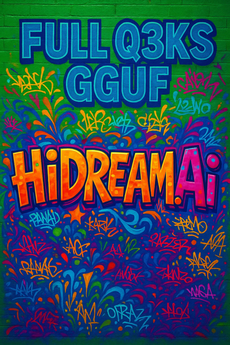 HiDream I1 FULL [GGUF+FP8+F16] with ComfyUI workflow Q3KS