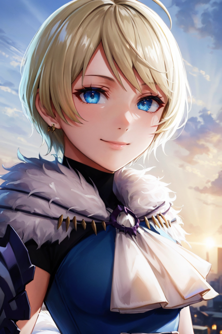 (highly detailed:1.3),
merrin fe, looking at viewer, smile, short hair, skirt, scenery, closed mouth, ahoge, pantyhose, fur trim, ascot, white ascot,
Ultra-detail,(highres:1.1),best quality,(masterpiece:1.3),cinematic lighting,
(highly detailed face and eyes:1.3),