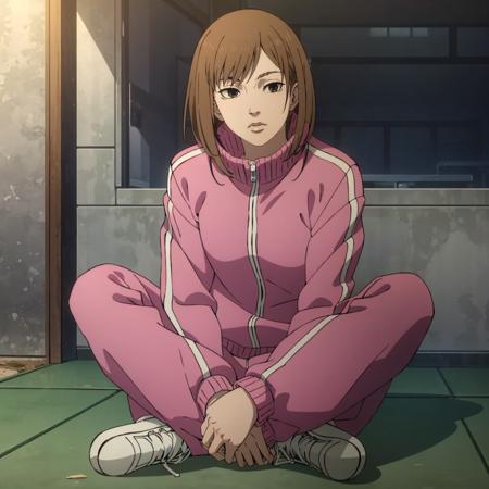 <lora:Noguchi001:0.7>,
Noguchi,1girl,
track suit,
full body,sitting,