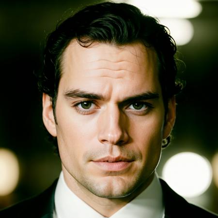 RAW face closeup portrait of henrycavill person wearing a tuxedo, professional photography, in blade runner, high resolution, 4k, 50mm, vaporwave, photo by Brooke Shaden, close portrait,  <lora:henrycavill_6110:1>