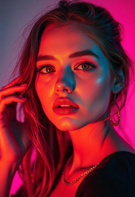 high quality design aesthetics, synth pop, detailed, pop album cover, beautiful young white woman
