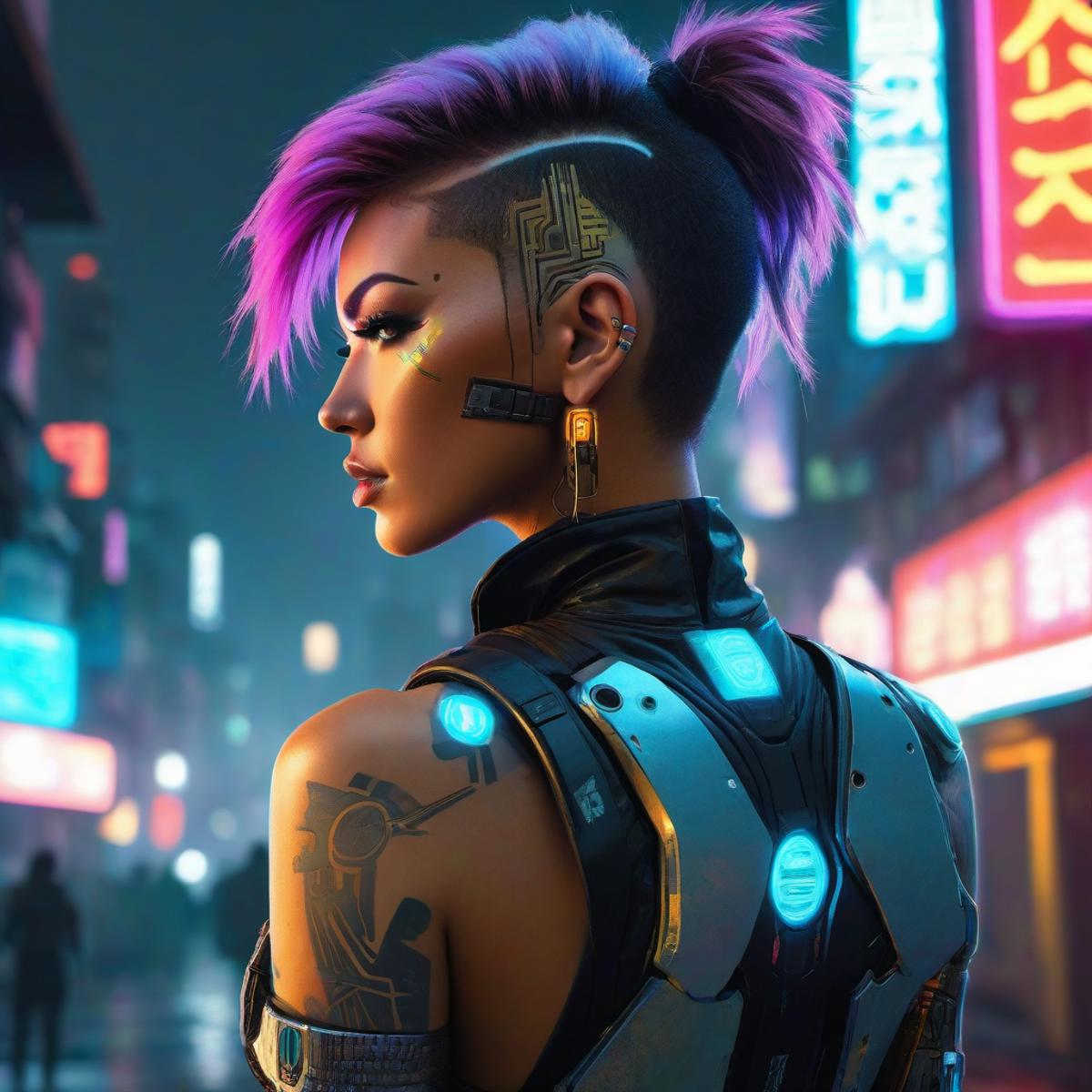 Cyberpunk Female, Pink hair | Civitai