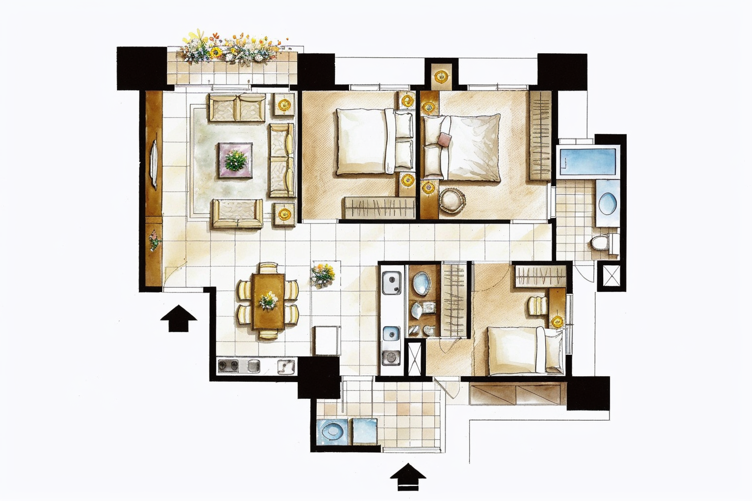 ((best quality)),((masterpiece)),((realistic)), , chair , <lora:JJsFloorPlan:.9>, authentic, soft lighting ,
(((Floor plan))) ,indoor scenery,wall ,rug , lamp, flower, vase , chair ,ceiling , plant, window ,curtain ,television ,couch, ,water color , white background,