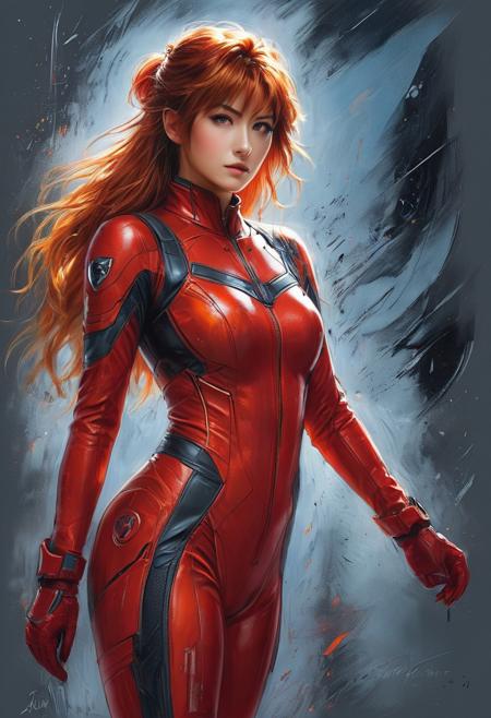 Midjourney, MJ, Midjourney style, Pastel, drawing with dry chalkposter, realistic, macro, cinematic light,
4n1v3rs3, score_9, score_8_up, score_7_up,
Asuka Langley Soryu, red plugsuit, standing confidently, one hand on hip, other hand pointing forward, determined expression, dynamic lighting, high detail,  vibrant colors, 
pixar 3d,