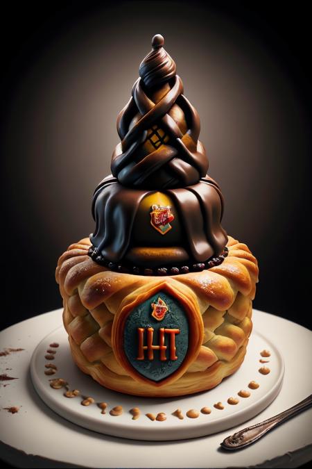 food photography, harry potter from harry potter, made out of pastry <lora:ral-pastry-sd15:1>