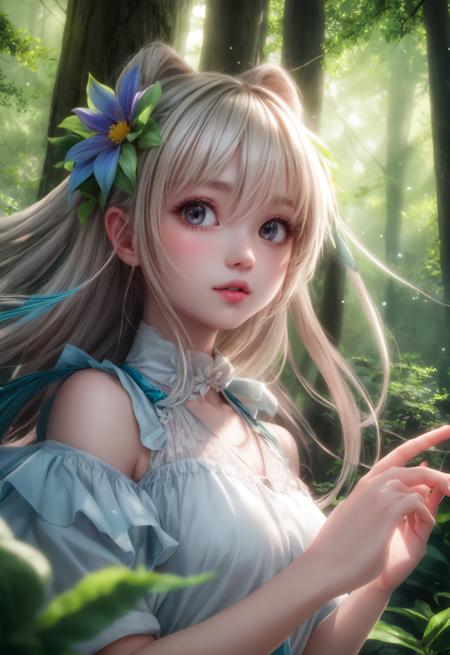 girl in a forest with floating flowers, river, puffy, puffy cheeks, cute,
vibrant colors, colorful art style, 
soft lighting, soft shadows, detailed textures, dynamic lighting, 
nice hands, perfect hands, 
<lyco:GoodHands-beta2:1.0> 
<lora:add_detail:1>