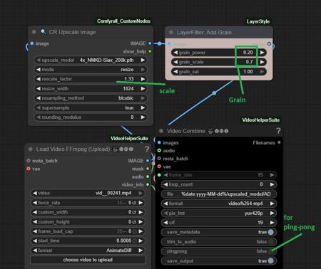 Simple Video Addons (Grain/Upscale/FPS interpolation) v1.0