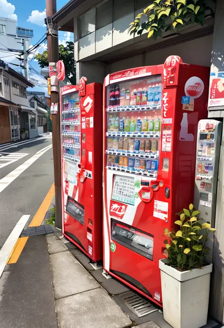 自動販売機1 Vending Machines in Japan SDXL