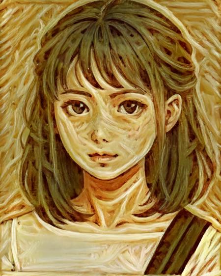 <lora:spagh3tt1 - Spaghetti Concept:1>, 1girl portrait, upper body, relaxed, bored,