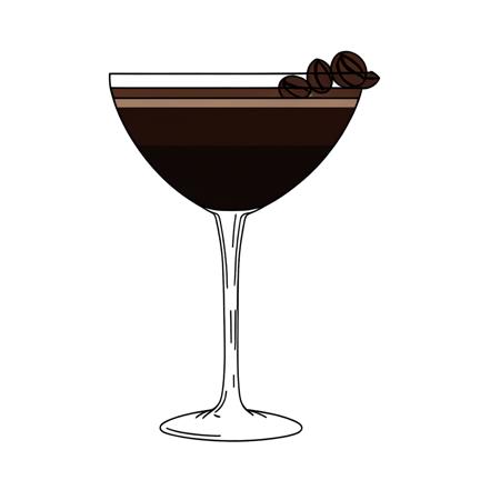 Line Drawings of Cocktails V1