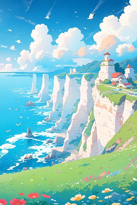 Fresh And Light Style Illustration 小清新治愈画风的插画LoRA v1.0