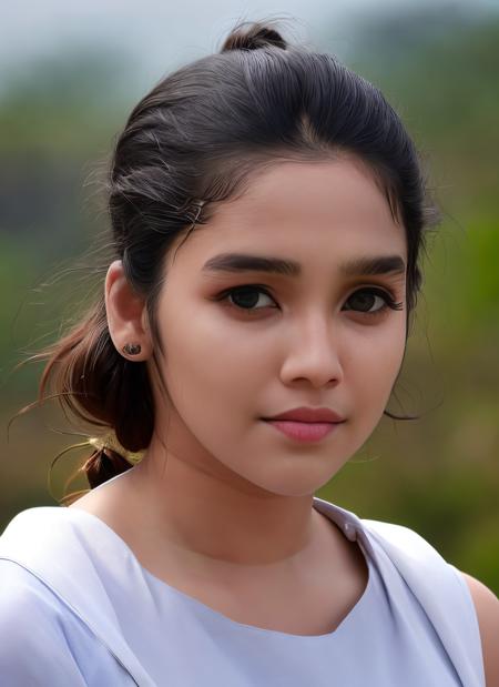 portrait of skswoman, relieved , wearing top , with white Beachy waves , background war epic (photo, studio lighting, hard light, sony a7, 50 mm, matte skin, pores, colors, hyperdetailed, hyperrealistic), <lyco:Anikha Surendran:1.1>