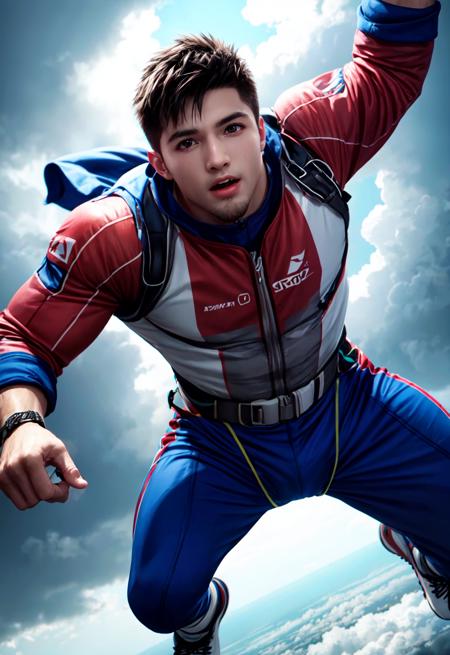 boy skydiving, clouds, wind, muscular,
vibrant colors, colorful art style, 
soft lighting, soft shadows, detailed textures, dynamic lighting,  
nice hands, perfect hands, 
<lyco:GoodHands-beta2:1.0> 
<lora:add_detail:1>