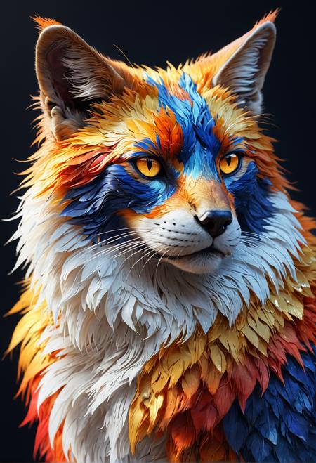 Meet the Luminaris: a mystical, iridescent creature with a shimmering, crystalline body that reflects colors of gold, crimson, and sapphire, set against a backdrop of deep indigo, sky blue, and pure white.  The camera captures the Luminaris from a 30-degree angle above, showcasing its ethereal beauty.  Drawing styles: Realistic, Watercolor, Digital  Drawing style details: Vibrant colors, textured fur, subtle shading, and intricate patterns.  Ultra HD quality: 4K resolution, detailed textures, precise lighting effects.