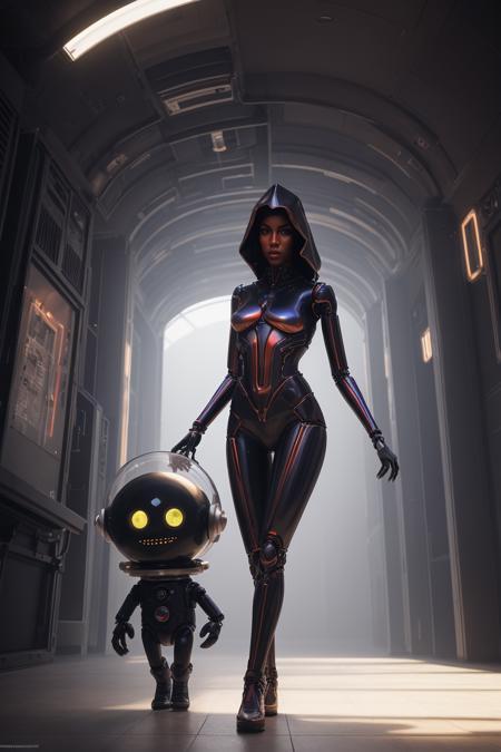masterpiece photography, very wide shot, of
a futuristic humanoid female in a strange costume, anthropological photography, futuristic himba girl, afrofuturism style, african female android, by Jonathan Solter, by Steve McCurry, portrait of a space species
cinematic, chiaroscuro, depth of field, surreal, (foreboding background:1.4), insane details, trending on artstation, sharp focus, in the style of wayne barlowe and igor kieryluk and Gunta Stölzl,.
<lora:xl_more_art-full_v1:1>
<lora:rotated view Style:1.1> rotated view style, Dutch Angle Style <lora:alienxl:0.8> alien, monster, creature, science fiction, style by Syd Mead and Ralph McQuarrie