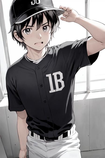 <lora:Major2nd_ComicStyle-000060:0.6:lbw=outall>
1boy, black hair, (child:0.7),
(baseball uniform:1.2),baseball cap,, (best quality, masterpiece:1.3)