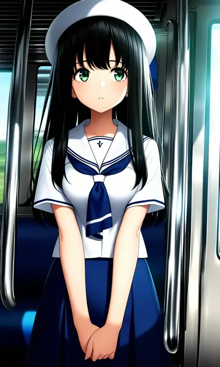 満員電車の物語の少女 illustrious GIRL (jam packed line tale)