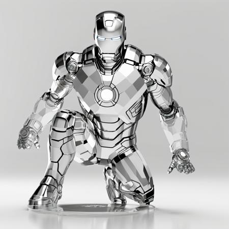 professional 3d model <lora:Glass:1>,glass,iron man,, 8k,Highly detailed,Digital photography,High definition, . octane render, highly detailed, volumetric, dramatic lighting